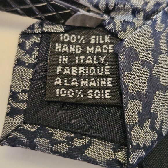 Giorgio Armani Cravatte Blue Silk Floral Jacquard Tie - Made in Italy NWOT - Picture 8 of 11